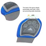 Topika Dual-Sided Dog Rubber Paw Grooming Glove with Velour Fur Remover