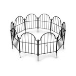 Topika Metal Garden Fence Panels - Rustproof, Durable - 10pc