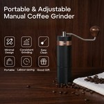 Bincoo - Manual Coffee Grinder Hand Grinder, Adjustable Burr For Pour-Over