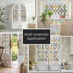 Topika Glass Privacy Film, Stained Glass Static Cling PVC