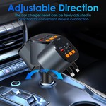 Topika Bluetooth FM Transmitter Bluetooth Car Modulator, 50W Car Charger