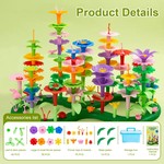 Topika 196PCS Garden Building Blocks with Insect Set STEM Pretend Play Set