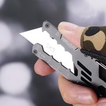 Topika Box Cutter Knife, Retractable Utility with SK5 Carbon Steel Blade