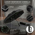 Topika - Reverse Folding Carabiner UV Umbrella, Reflective, Windproof
