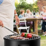 Topika - 3-in-1 Charcoal Vertical BBQ Grill Smoker Grill with Thermometer