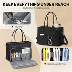 Topika Tote Bag for Women 15.6 Inch Laptop Bags Oxford Work Tote Bags