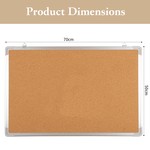 Topika-Aluminium Frame Cork Board 50x70cm , Wall-Mounted Bulletin Pin Board