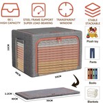 Topika - Storage Boxes for Clothes,Foldable Closet Storage w/ Clear Window