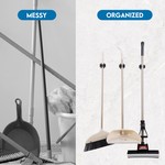 Topika - Wall Mounted Broom and Mop Holder, 4pcs Heavy Duty Tool Rack