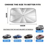Topika Umbrella Car Shield, Foldable Car Shade Umbrella For Car Windshield