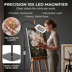 Topika 3-in-1 10X LED Floor Magnifying Lamp With Touch Control