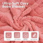 Topika Throw Blanket Baby Comfort Blanket Heart-patterned, Baby Blanket