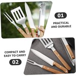 Topika - 35PCS Grill Tool Set with Wooden Handles & Storage Bag