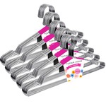 TopikaHome - 50/30 Pack Stainless Steel Clothes Hangers, Heavy Duty Hanger
