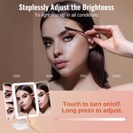 Topika Lighted Makeup Mirror 5X Magnification Trifold Rechargeable