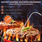 Topika - Digital Oven Thermometer - LCD Timer - Probe - 1m Cord