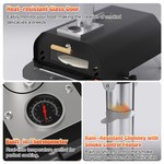TopikaHome - Outdoor Wood Pellet Pizza Oven with Rotatable Stone & Chimney