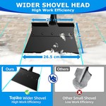 Topika - Adjustable Garden Shovel & Scraper 134CM Steel Handle Weeding Tool