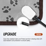 TopikaPet Dog/Cat Heating Pad 9 Temp Levels Waterproof Mat