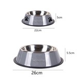 TopikaPet - Stainless Steel Non-Slip Pet Food & Water Bowls, Dog&Cat Bowls