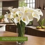 Topika Fake Flowers Real Touch PU Calla Lily Artificial Plants home Decor