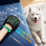Topika Five-Finger Mitt Pet Hair Remover Glove, Reusable, Green, 1PC