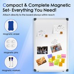 Topika Whiteboard with Pen, Double Side Dry Ease Magnetic Wall-Mounted