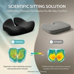Topika Ergonomic Chair Cushion For Tailbone Pain Relief, Hemorrhoid Pillow