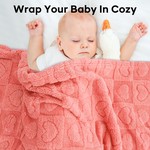Topika Throw Blanket Baby Comfort Blanket Heart-patterned, Baby Blanket