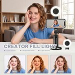 Topika Tripod Stand For Phone Rotating Motion Tripod 360 Face Tracking