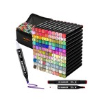 Topika - Alcohol Marker Pen Set, Double Head, Multicolour Painting Markers