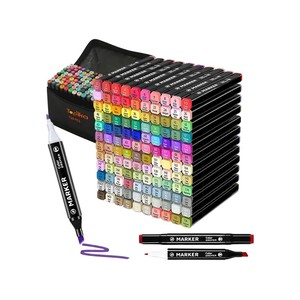 Topika - Alcohol Marker Pen Set, Double Head, Multicolour Painting Markers