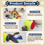 Topika Stuffed Dog Plush, Dog Squeaky Toy, Soft Squeaky Dog Toys 3-Piece