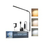 Topika - LED Desk Lamp With Clamp, USB Powered, 360 Gooseneck, 3 Colour