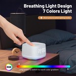 Topika White Noise Baby Sleep Machine with Clock & Night Light