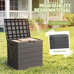 Topika Outdoor Storage Box, Lockable Foldable Waterproof, 128L