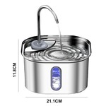 TopikaPet-Stainless Steel Cats Water Dispenser Automatic Pet Water Fountain
