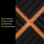 Topika - Self Adhesive Sound Proof Foam Panels for Walls - 50x50x5cm