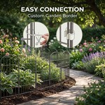 Topika - Gardening Fences Metal Garden Fencing 99cm x 32cm -10pcs