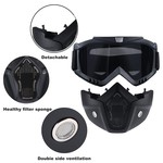 Topika Tactical Helmet with Detachable Face Cover ABS Shell Anti-Fog Goggle
