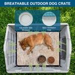 Topika Dog House with Window, Waterproof Pet Shelter, Raised Pet House
