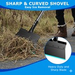 Topika - Adjustable Garden Shovel & Scraper 134CM Steel Handle Weeding Tool