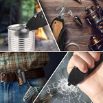Topika - Foldable Survival Knife Tool Knife With Card Knife And Rope Cutter