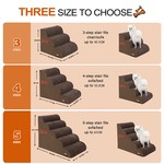 TopikaPet - 3-Step Dog Stairs for Small Dogs and Cats
