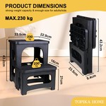 Foldable Step Ladder,Non-Slip Portable Footstool with Dual Platform