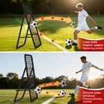 Topika Football Training Rebound Net 1m - Adjustable Soccer Rebounder Frame