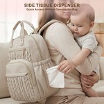 Topika Diaper Bag Backpack Large Travel Bag with Changing Pad