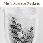 Topika Clear Shower Curtain Liner with 9 Mesh Pockets 180x180cm