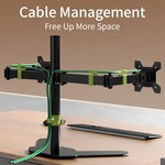 Topika - Dual Monitor Arm Mount Desk Stand Compatible with 13-30" screens
