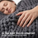 Topika Weighted Blanket for Adults, Breathable Hand-Knit Cotton Blanket